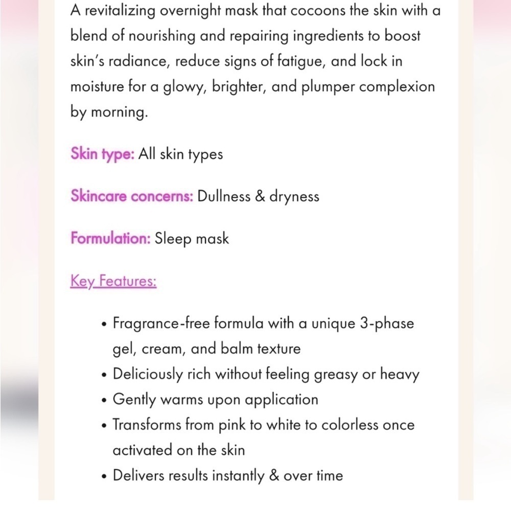 WISHFUL by HUDA BEAUTY Pillowgasm Cherry Glow Sleeping Mask - Picture 5 of 12